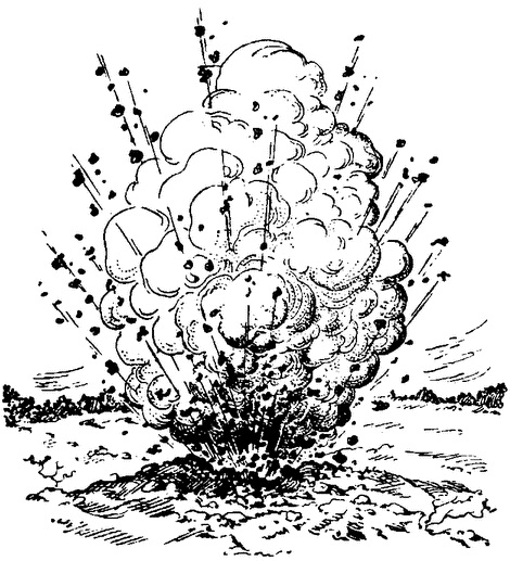 Как нарисовать взрывы во время войны
