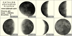 Cycles moon phases - photoshop brush preview