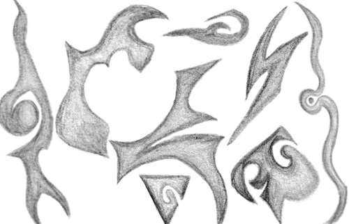 Pencil Shapes Brush Set