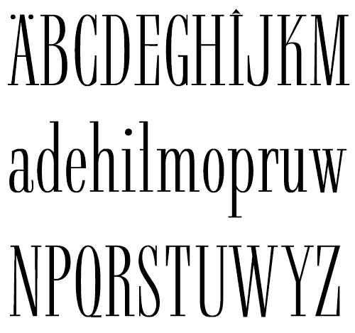 Шрифт condensed кириллица