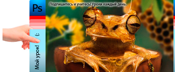 Лягушка в меду: стеклянный эффект - уроки фотошоп